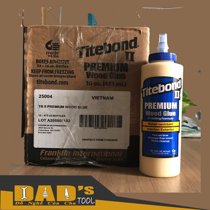 KEO DÁN GHÉP GỖ TITEBOND WOOD GLUE 16OZ  FRANKLIN