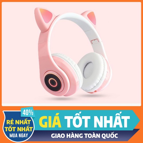 [GIẢM GIÁ CỰC SỐC] Tai Nghe Mèo Bluetooth,Tai Mèo Dễ Thương Có Mic,Âm Bass Mạnh Mẽ Và Dung Lượng Pin Khủng 4000mAh