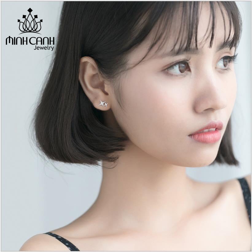 Bông Tai Bạc Ngôi Sao Đôi - Minh Canh Jewelry