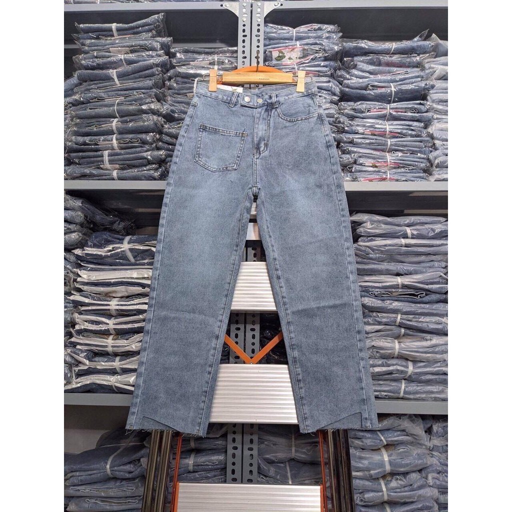 Quần Bò Nữ Bấm Gấu Hot🏵️FREESHIP🏵️GIAM 10k Ống Côn 2 Khuy Bấm Cắt Gấu Thời Trang[Ảnh Chụp Thật] | BigBuy360 - bigbuy360.vn