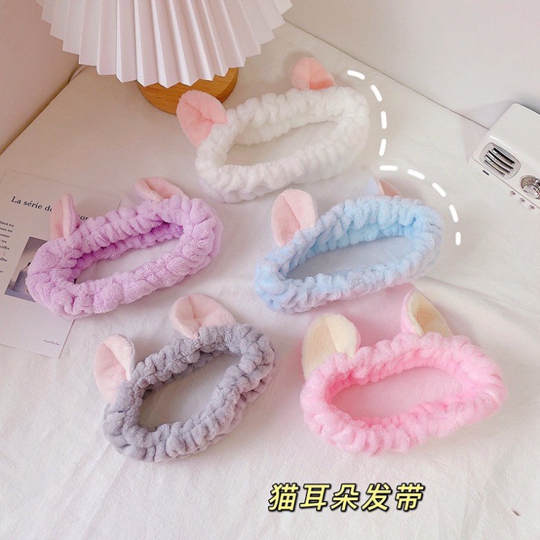 Băng Đô Tai Mèo 3D Vải Nhung Chất Xịn Siêu Mềm Mượt Hot