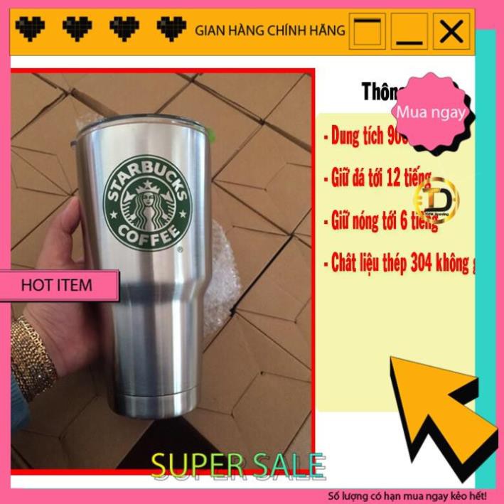 ( FREESHIP 99K ) Cốc giữ nhiệt 900ml STARBUCK thái lan Giữ lạnh 12 tiếng Giữ nóng 6 tiếng