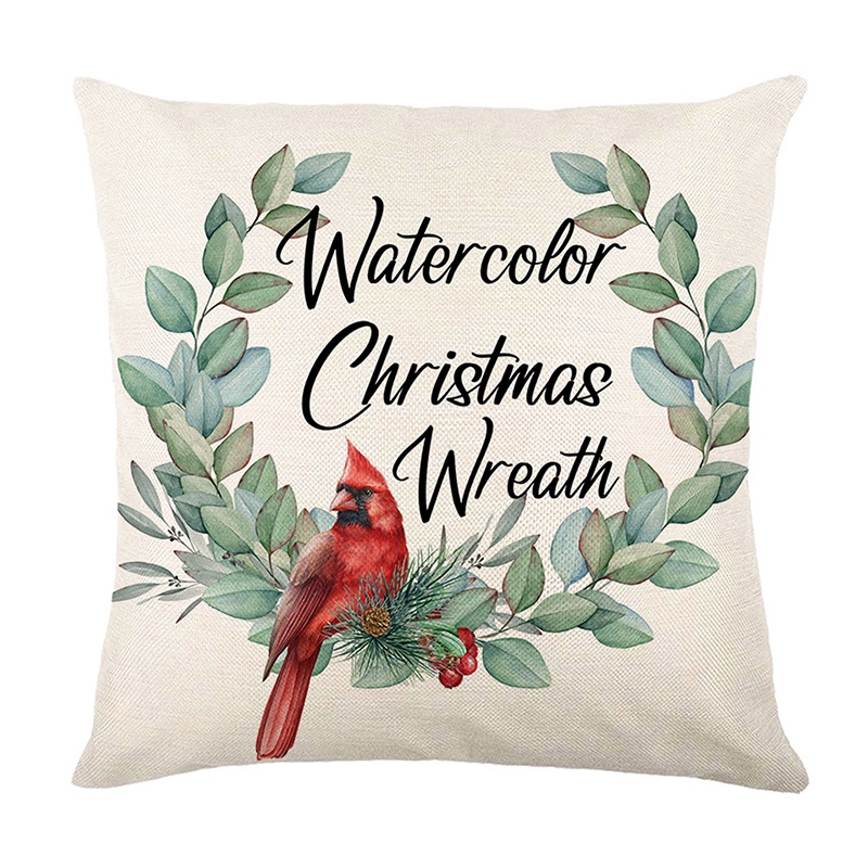1 Vỏ Gối Đơn In Họa Tiết Giáng Sinh Trang Trí Nhà Cửa 45 * 45cm