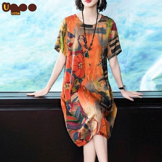 Đầm tay ngắn dáng rộng thời trang mùa hè cho phái nữ