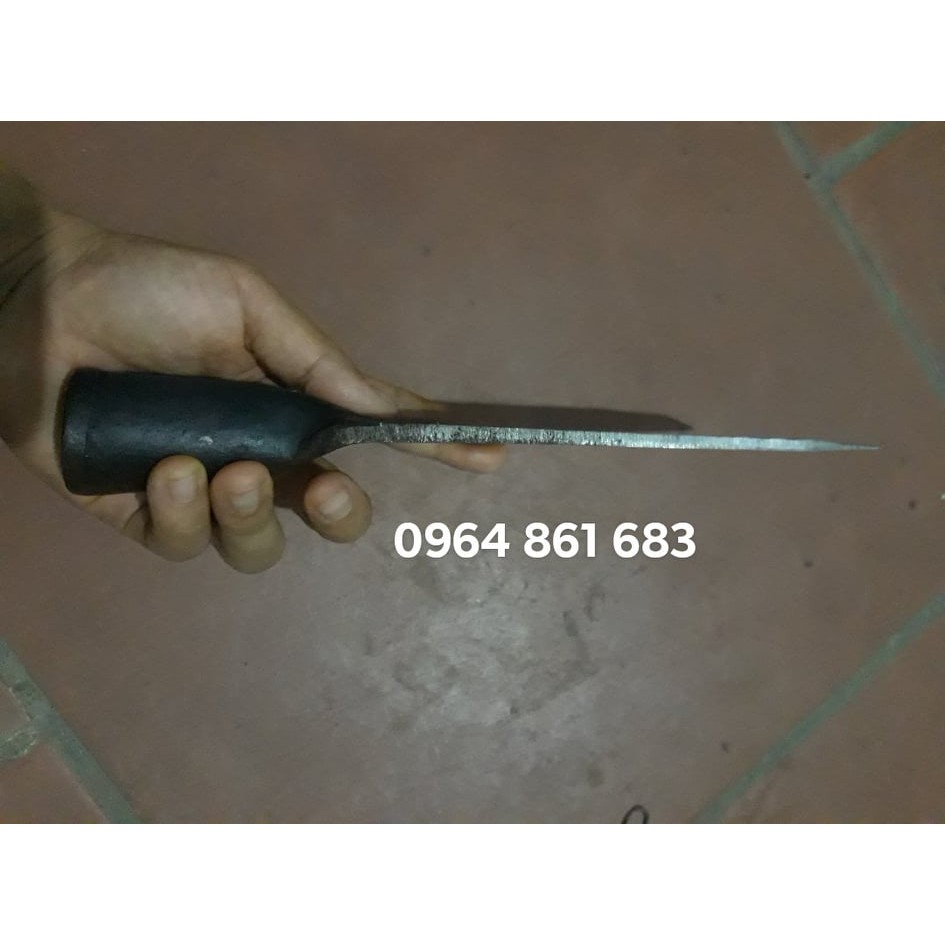 Thuổng đào đất, bấng cây lưỡi thẳng làm bằng thép nhíp ô tô xịn