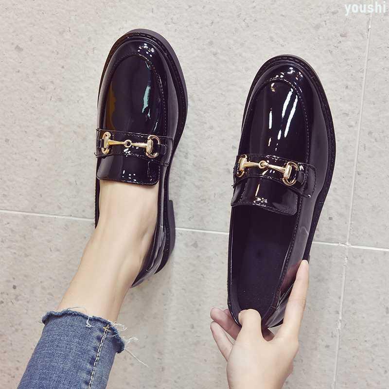 33-46 Size Lớn Giày Nữ 41 Retro Anh Giày Da Nhỏ 42 Phiên Bản Hàn Quốc Slip-On Slip-On Slip-On Giày 42 Đen Giày Đơn Nữ Phong Cách Anh Quốc Tất Cả Trận Đấu Loafer Nhật Bản jk Đế Dày Thoải Mái Laz