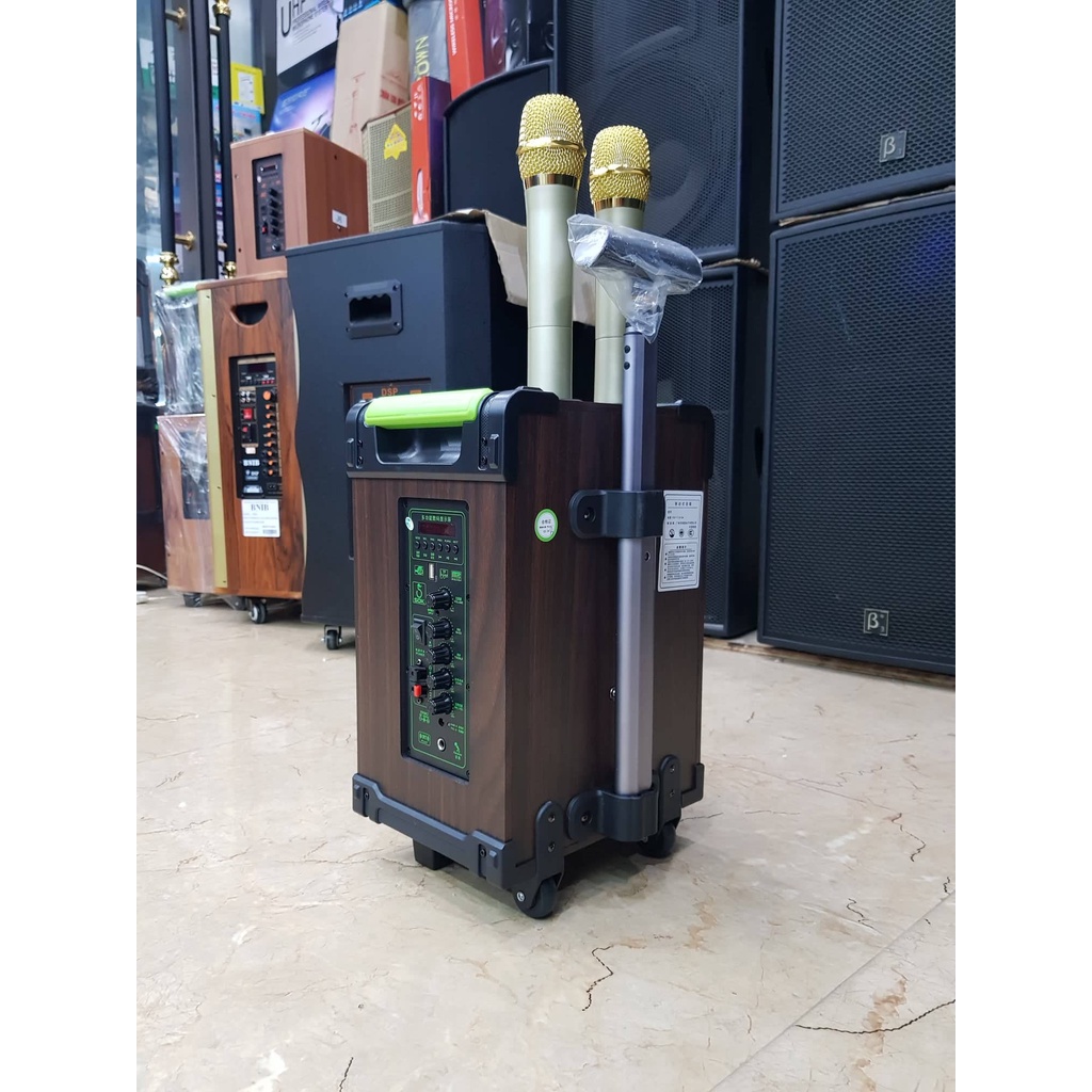 Loa kéo Karaoke Bluetooth SOK NE–328: Phiên bản 2022, Bass 20, Có 2 Micro không dây đi kèm