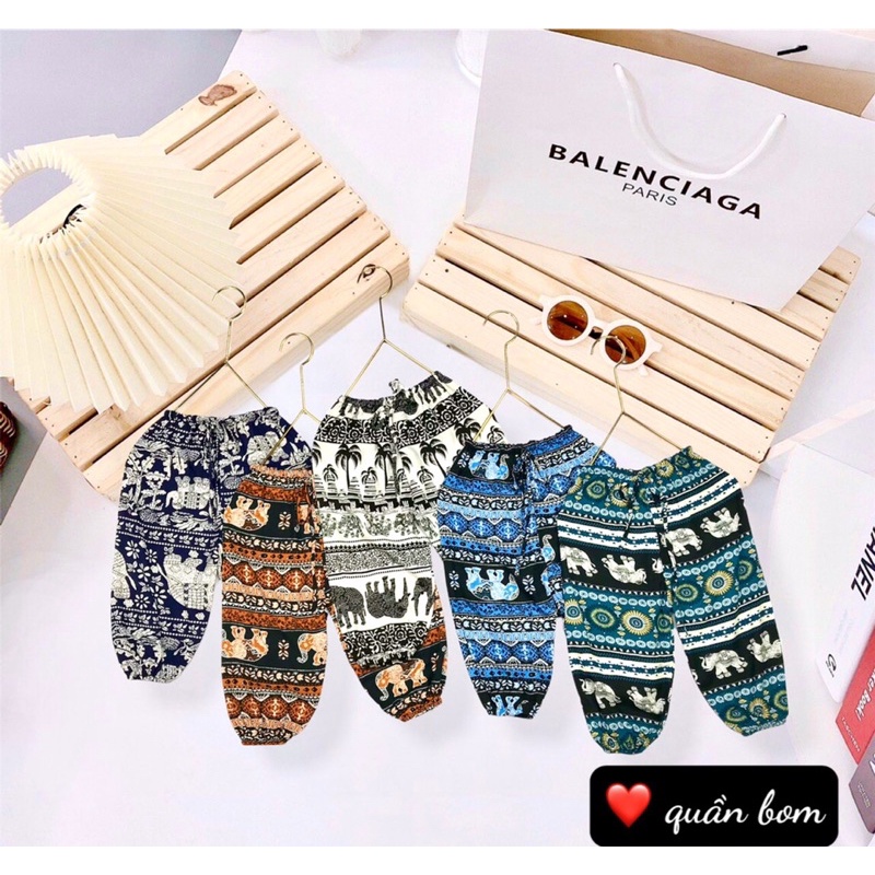 Quần Harem Lanh Bom Quần Alibaba Chống Muỗi Mặc Điều Hoà Cho Bé Mùa Hè Thu