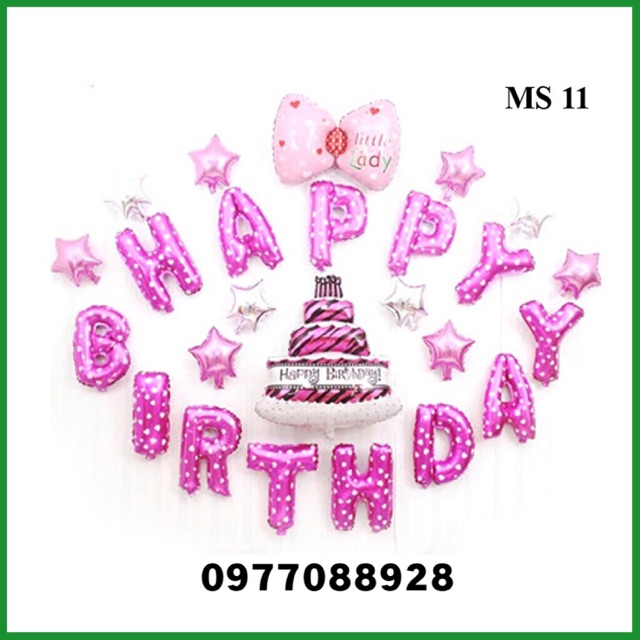 [Tặng Bơm Và Băng Dính] Set Trang Trí Sinh Nhật MS11