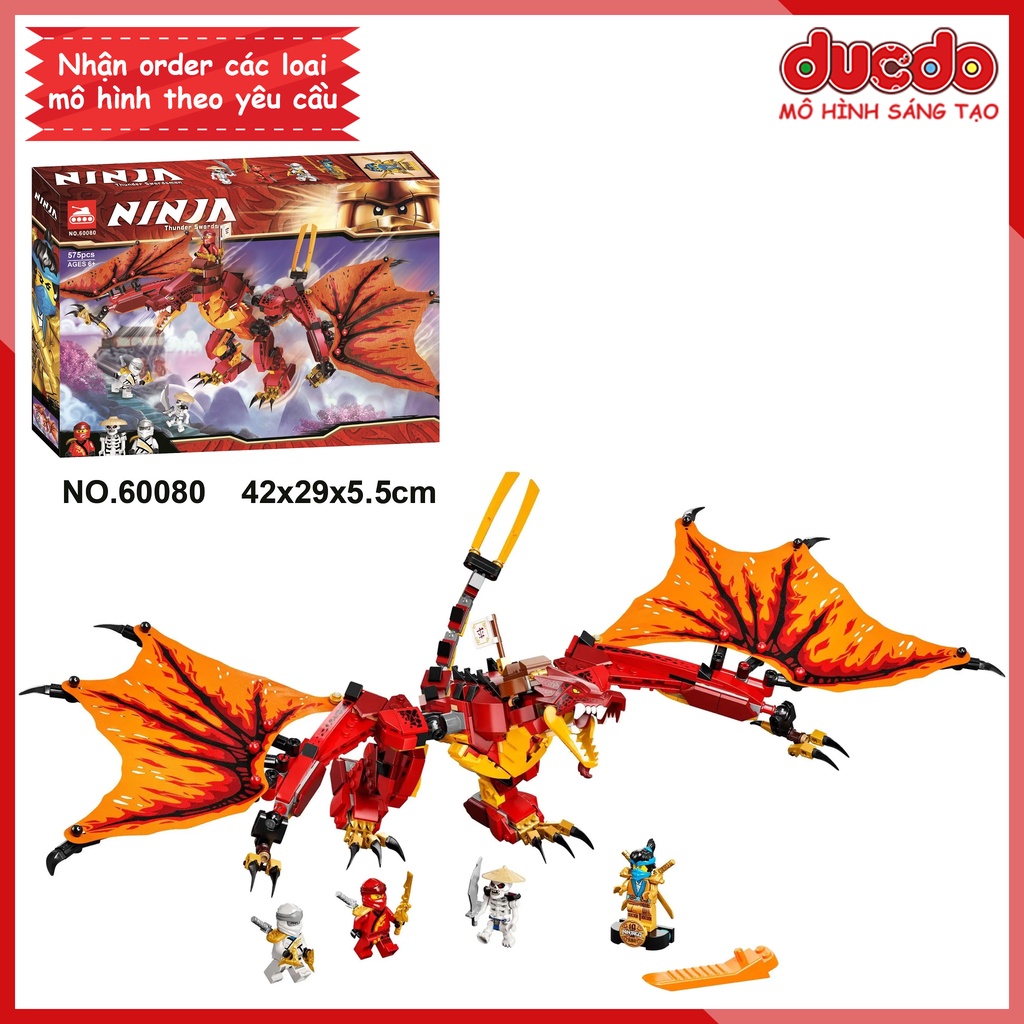07080 TANK 60080 Lắp ghép Ninjago Rồng phun lửa KAI - Đồ chơi Xếp hình Mô hình 71753 BLA LRI