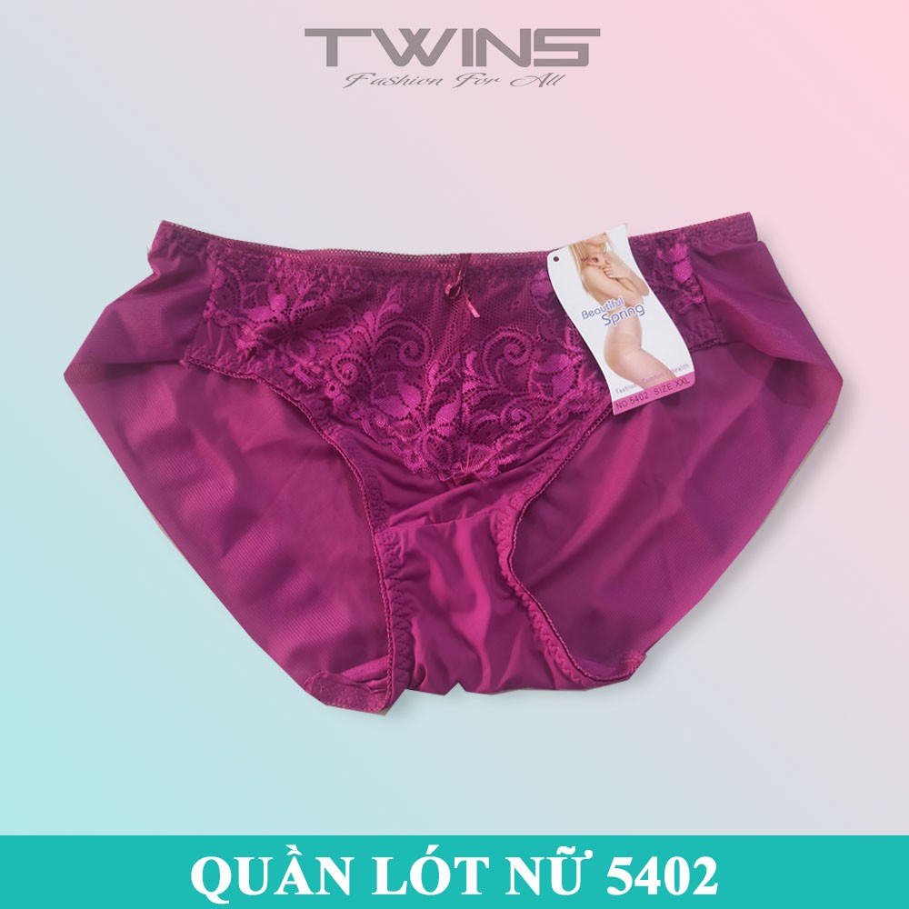 Quần lót nữ thun lạnh phối ren cao cấp Thịnh Phát 5402 chất mềm mịn thoáng mát không lộ đường may size dưới 60kg