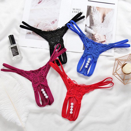 Quần lót ren Khe rỗng đính hạt Sexy QLN08_NuciFera