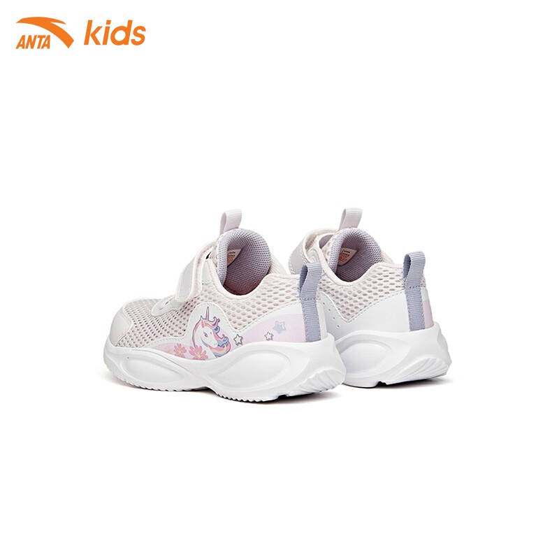 Giày chạy bé gái họa tiết unicorn thương hiệu Anta Kids W332129933-4