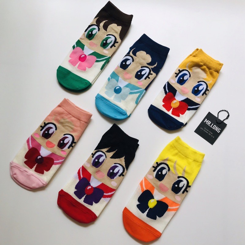 COMBO 6 ĐÔI TẤT VỚ HÀN QUỐC THUỶ THỦ MẶT TRĂNG SAILOR MOON