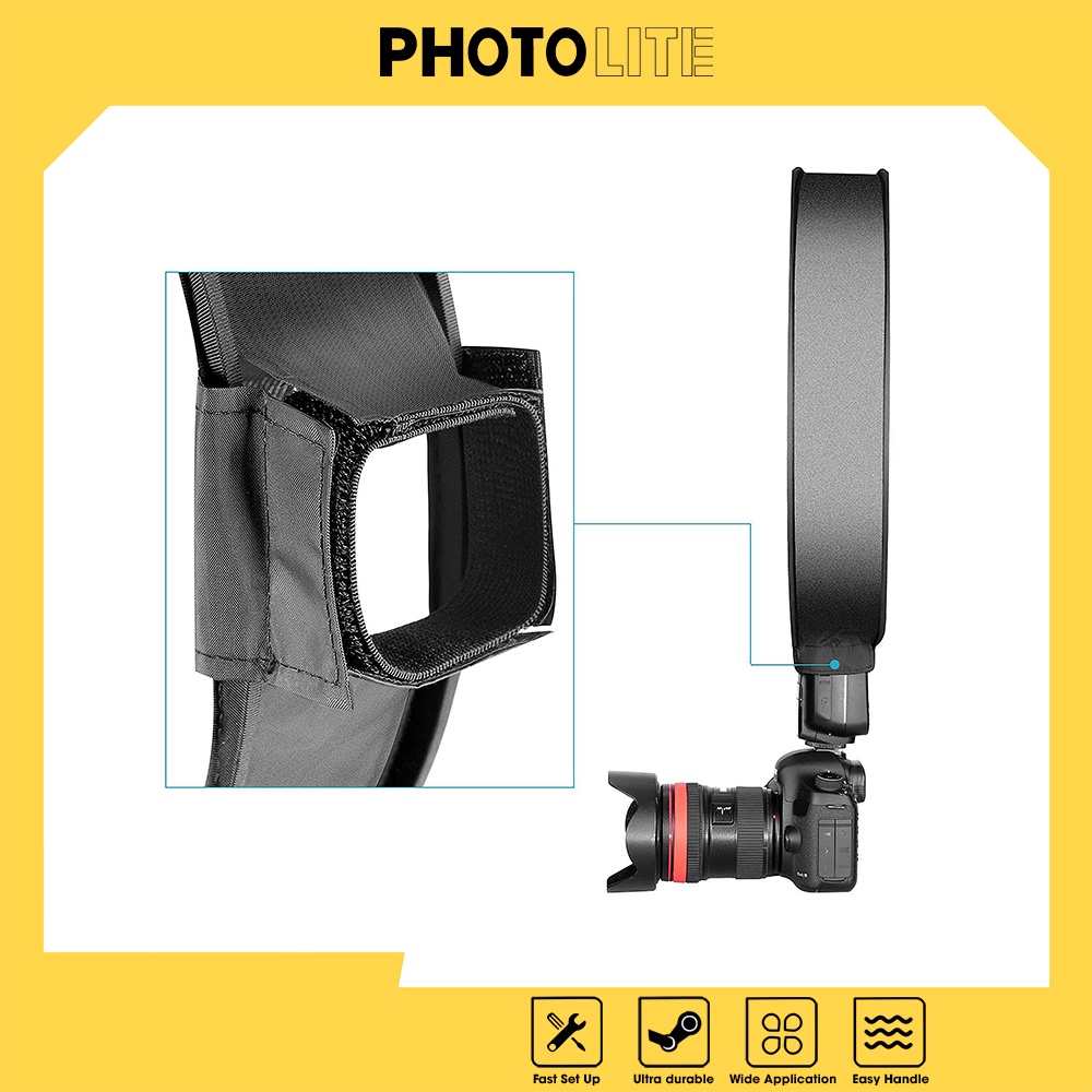 Tản sáng tròn 30 cm Photolite PA069 cho flash cầm tay có túi đựng