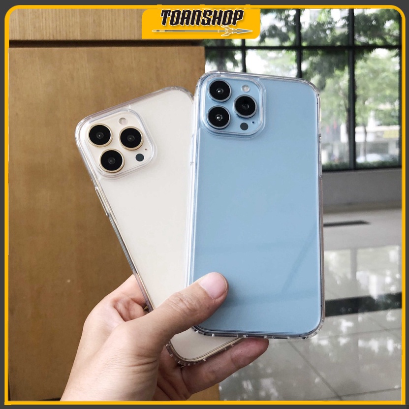 Ốp chống sốc đệm khí 4 góc Cao cấp, lưng cứng viền mềm iPhone 13 , 13 Pro , 13 Pro max trong suốt