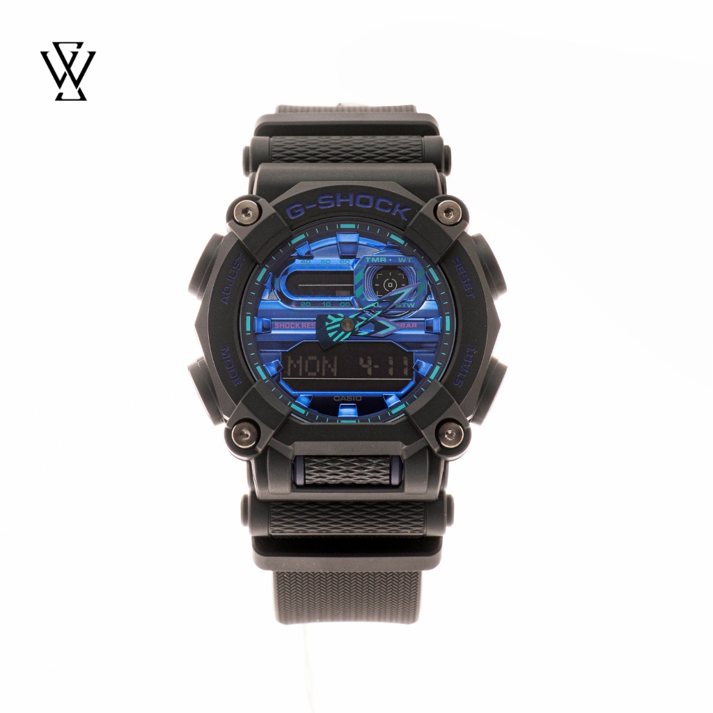 Đồng Hồ Quartz Nam Casio G-Shock WATCHSTORE GA-900VB-1ADR Thiết Kế Mặt Kính Khoáng 49.5mm, Vỏ Và Dây Nhựa Bền Bỉ