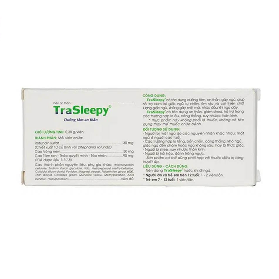 Trasleepy hỗ trợ giấc ngủ ngon, giảm lo âu TRAPHACO