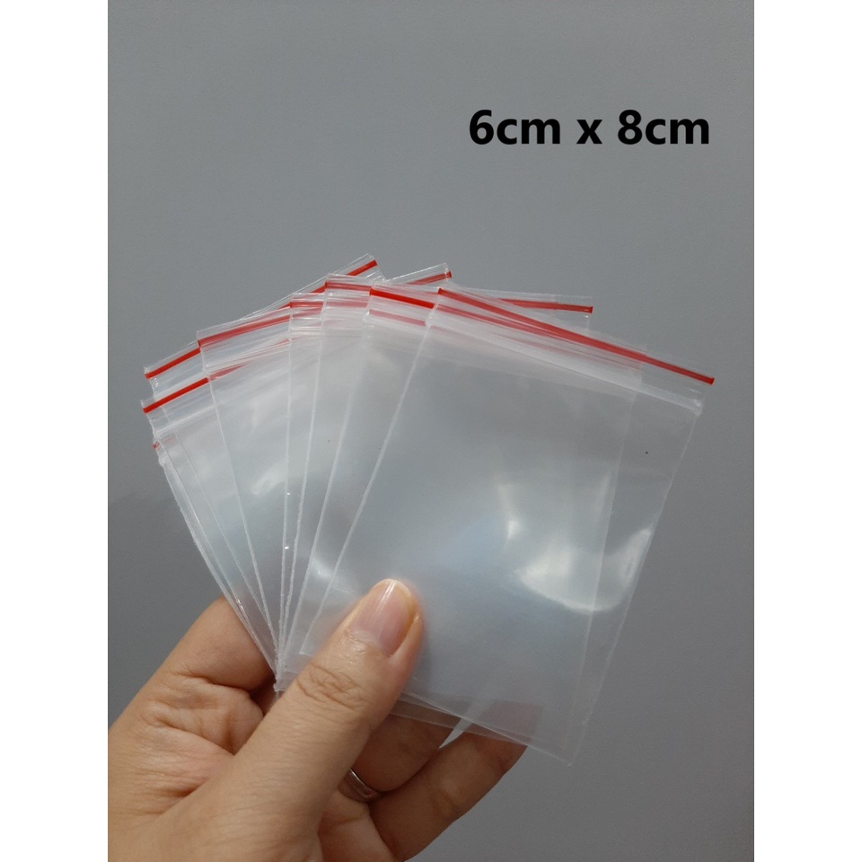 [Loại Dày Đẹp] Set 100 Túi Zip Size Nhỏ 6cm x 8cm/5cm x 7cm/4cm x 6cm
