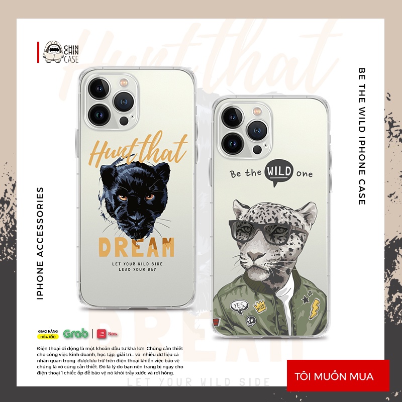 Vỏ ốp iPhone TPU dẻo trong suốt Be The Wild cho iPhone 6 đến 13 pro max - Chinchincase