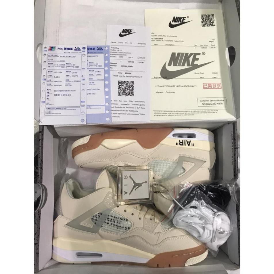 📢[ẢNH 100% SHOP TỰ CHỤP+FULL BOX+TEM TAG]📢 Giày Thể Thao, Giày Sneaker Jordan 4 OFF WHITE | BigBuy360 - bigbuy360.vn