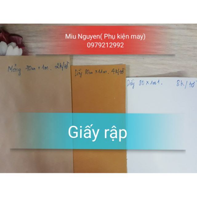 Combo 10 tờ Giấy để vẽ rập loại mỏng