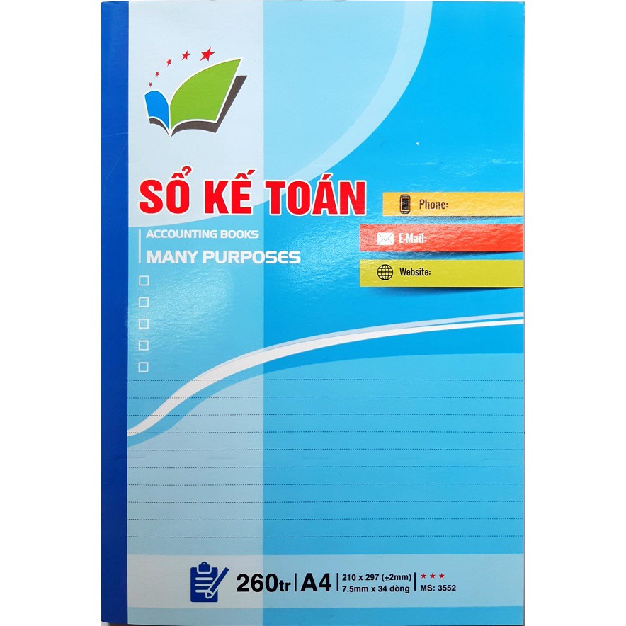 Sổ kế toán 260tr A4 Hải Tiến 3552