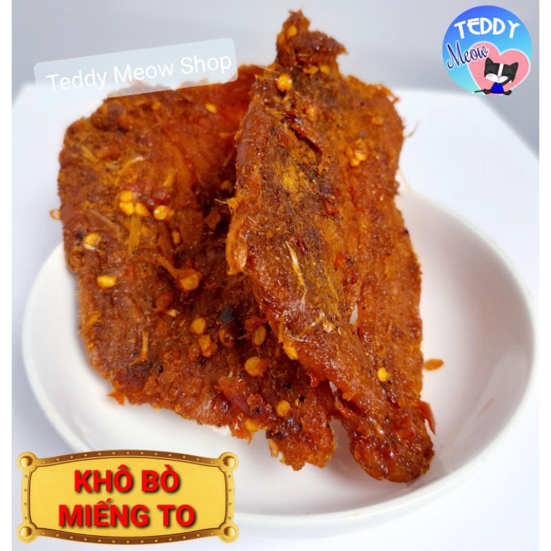 Teddy Meow - Khô Bò Miếng To Nguyên Chất Daklak 100% Nhà Làm, mềm ngon đặc biệt, chất lượng (Túi zip 250gr - 500gr) | BigBuy360 - bigbuy360.vn
