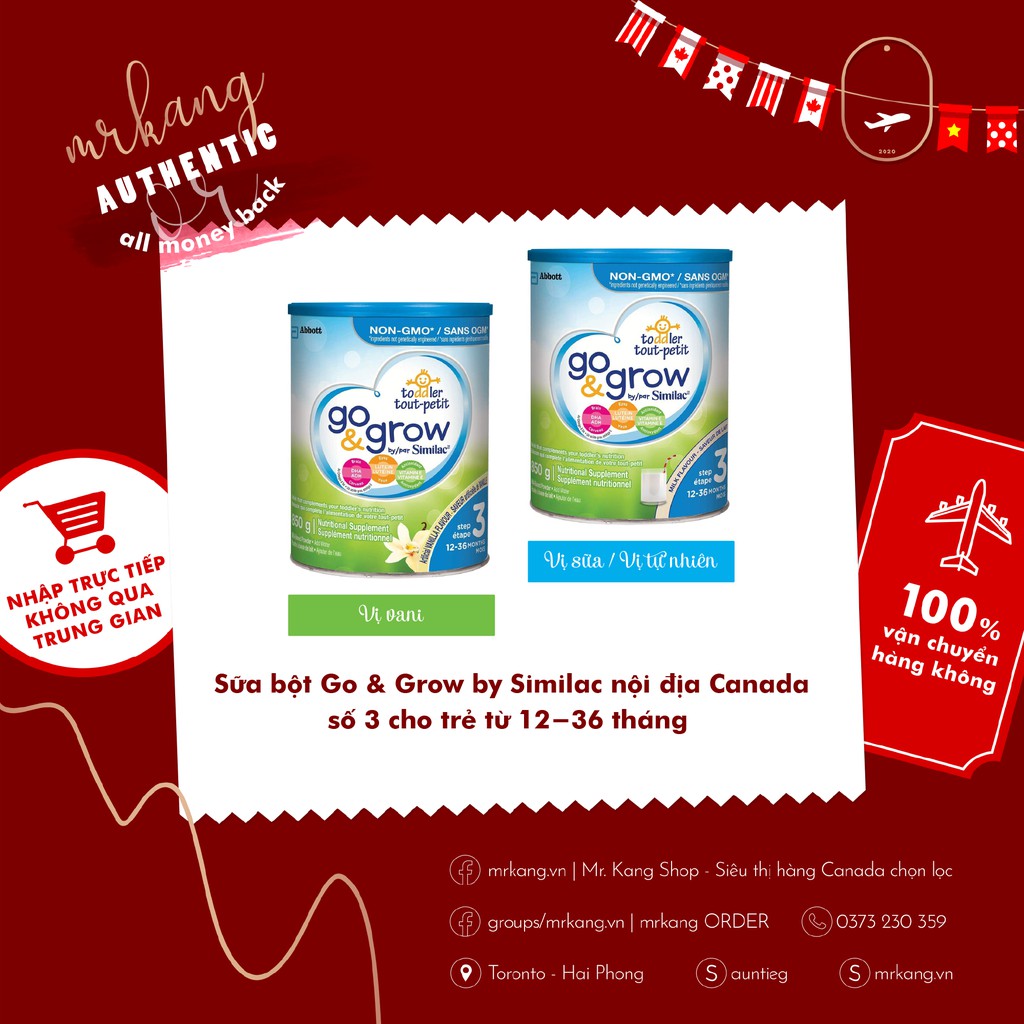 [𝘉𝘪𝘭𝘭 𝘊𝘢𝘯𝘢𝘥𝘢 - 𝘚𝘩𝘪𝘱 𝘈𝘪𝘳] Sữa Go and Grow by Similac Canada số 3 lon 850g