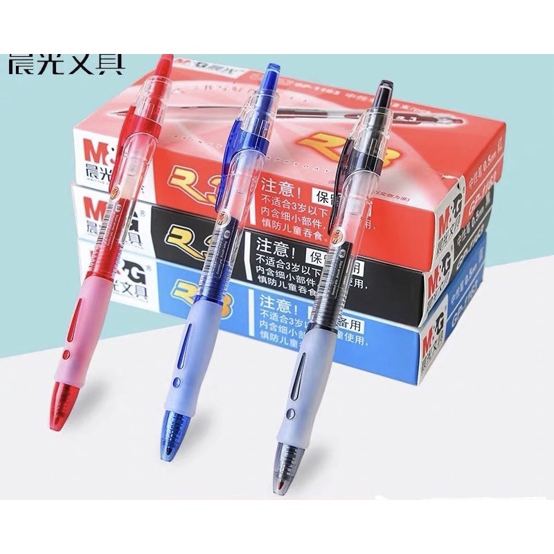 Bút bi nước bấm béo M&G GP1163 0.5mm  và ruột bút M&G