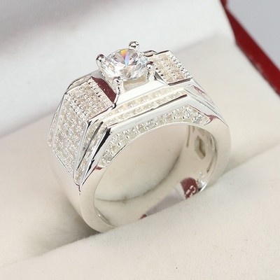 Nhẫn nam bạc đính đá cao cấp đẹp NNA0114 Trang Sức TNJ