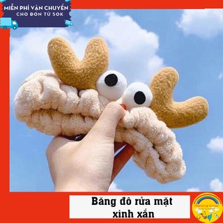 Băng đô giữ tóc make up skin care vải nhung mềm siêu dày dặn