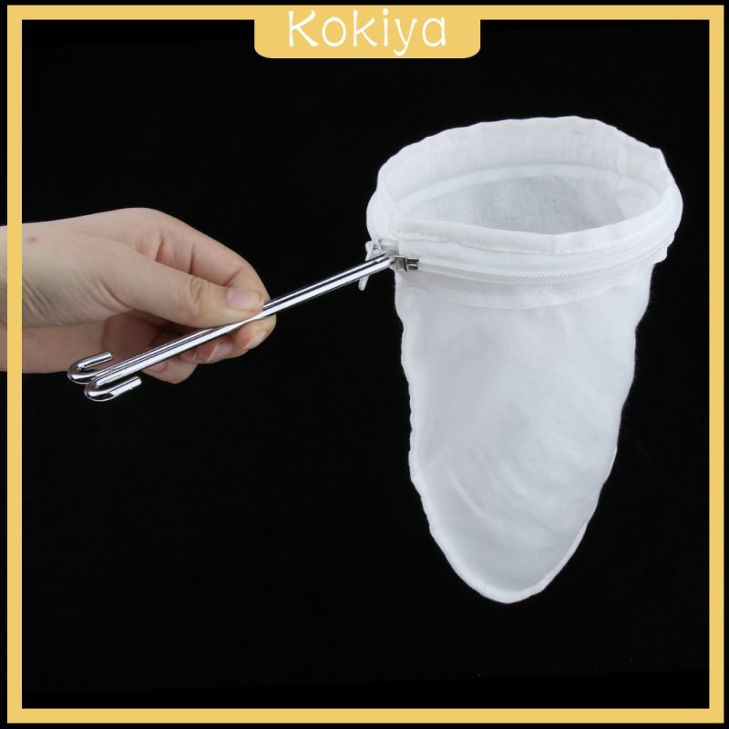 [KOKIYA]Large Reusable Nut Milk Bag Almond   Pulp Strainer Jelly Cheese Sprouts