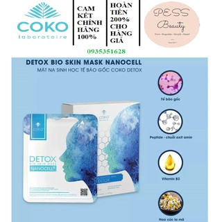 HỘP MẶT NẠ DA SINH HỌC TẾ BÀO GỐC THẢI ĐỘC COKO DETOX (5 mask)