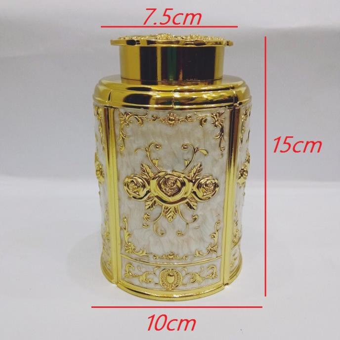 Hộp đựng chè giả cổ💖FREESHIP💖Hộp đựng chè  hợp kim, phong cách hoàng gia sang trọng lịch sự - nhiều màu sắc