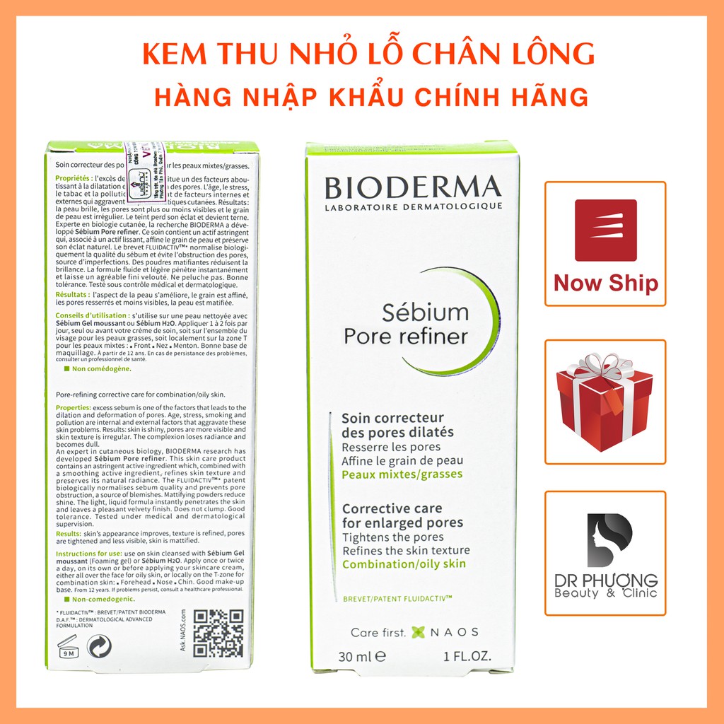 [CHÍNH HÃNG] Kem thu nhỏ lỗ chân lông Bioderma Sebium Pore Refiner