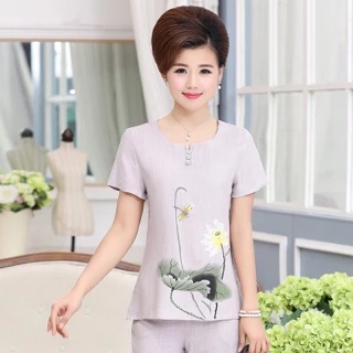 Bộ lanh đũi siêu mát trung tuổi