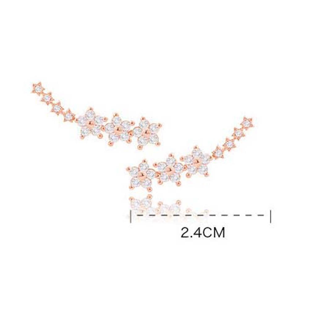 Khuyên Tai Hình Hoa Đính Kim Cương Giả Nhiều Màu Thời Trang Thanh Lịch Cho Nữ