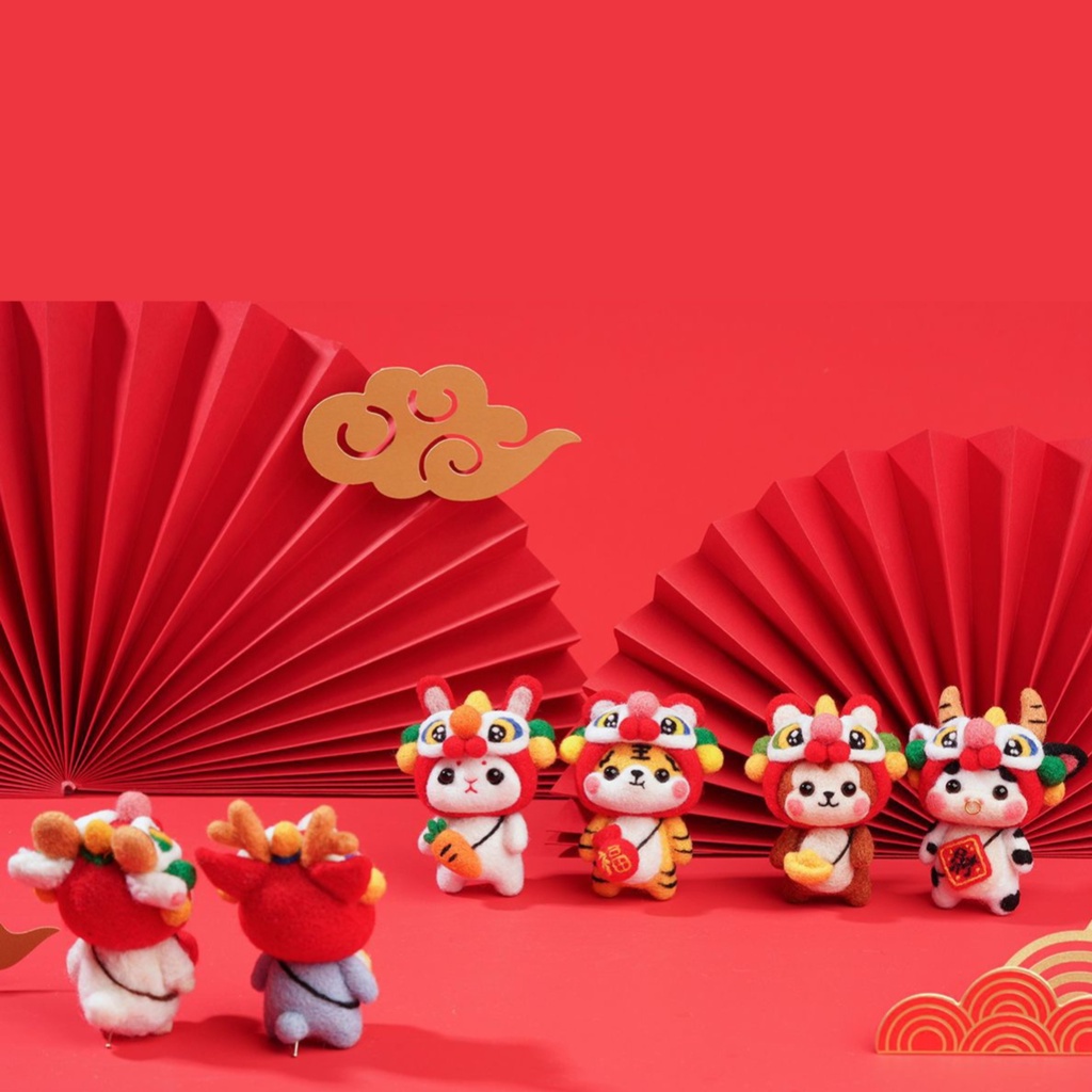 Len Chọc Handmade, Bộ Kit Len Chọc 12 Con Giáp May Mắn