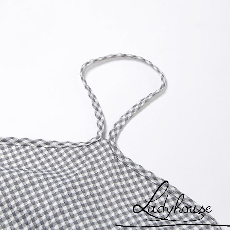 Áo Croptop Hai Dây Cổ Yếm Hở Lưng In Họa Tiết Độc Đáo Thời Trang Mùa Hè Quyến Rũ Cho Nữ