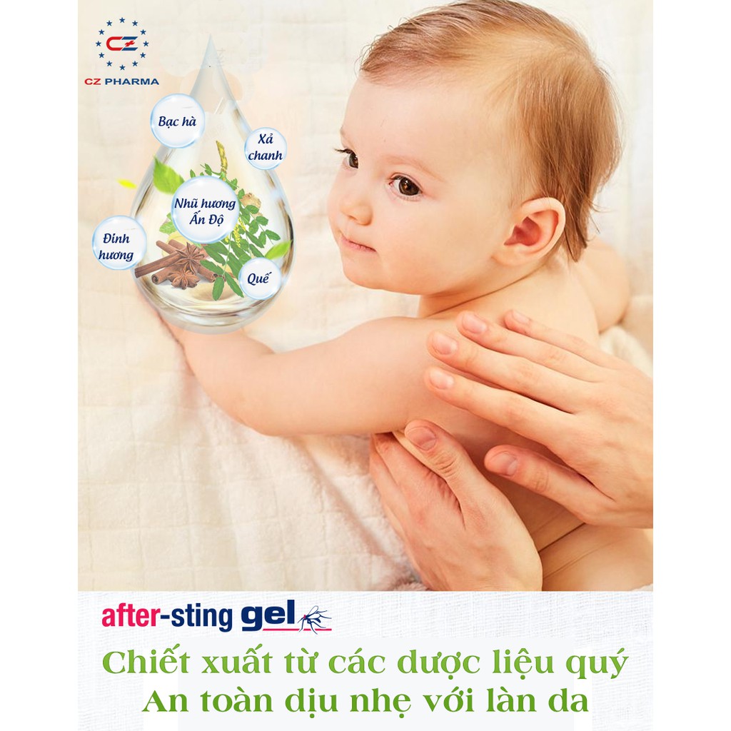 Gel bôi côn trùng cắn AFTER STING - Giảm sưng, ngứa, kích ứng da do muỗi, kiến ba khoang, côn trùng cắn [HÀNG SÉC]