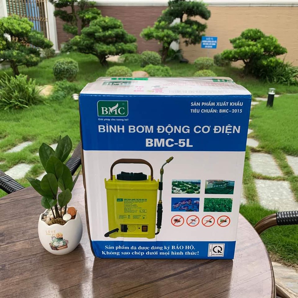 Bình xịt điện 5 lít chính hãng BMC - binh xit dien