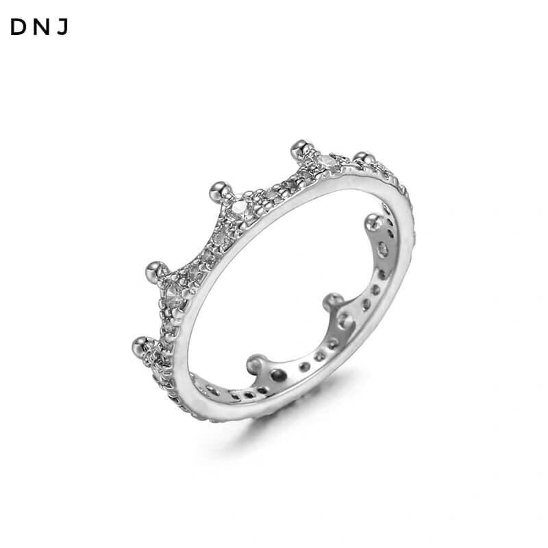 Nhẫn bạc nữ, nhẫn vương miện đính đá đẹp, sang trọng - Kho sỉ bạc Nhất Linh