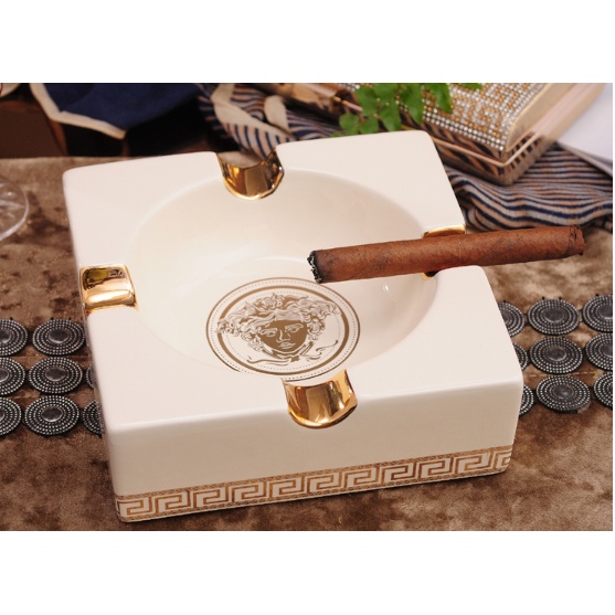 gạt tàn, hũ tăm versace. gạt tàn thuốc lá cao cấp phong cách hiện đại. hũ đựng tăm