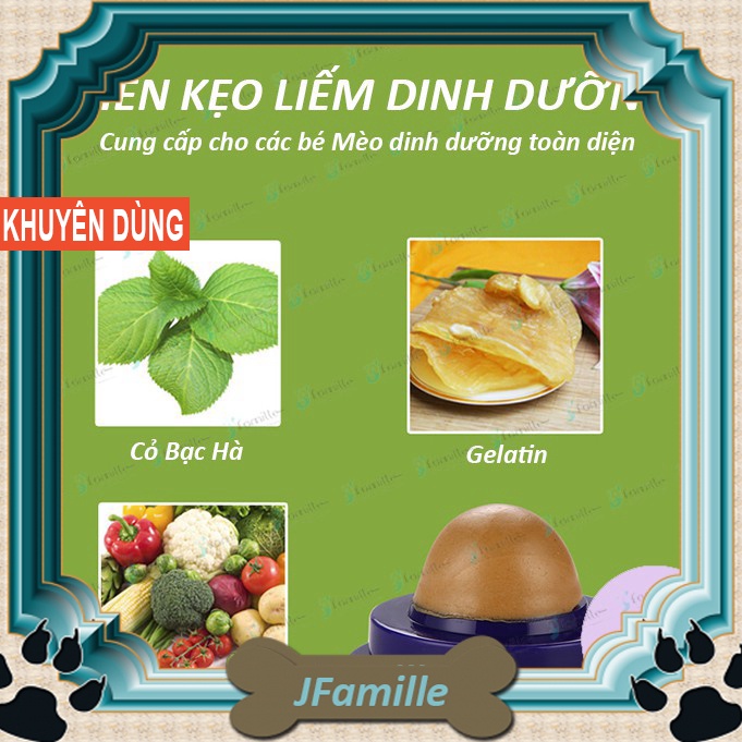 Snack Thư Giãn Cho Mèo JFAMILLE, Viên Kẹo Liếm Dinh Dưỡng, Bổ Não/ Sáng Mắt, Tăng Đề Kháng. JFamille 1046