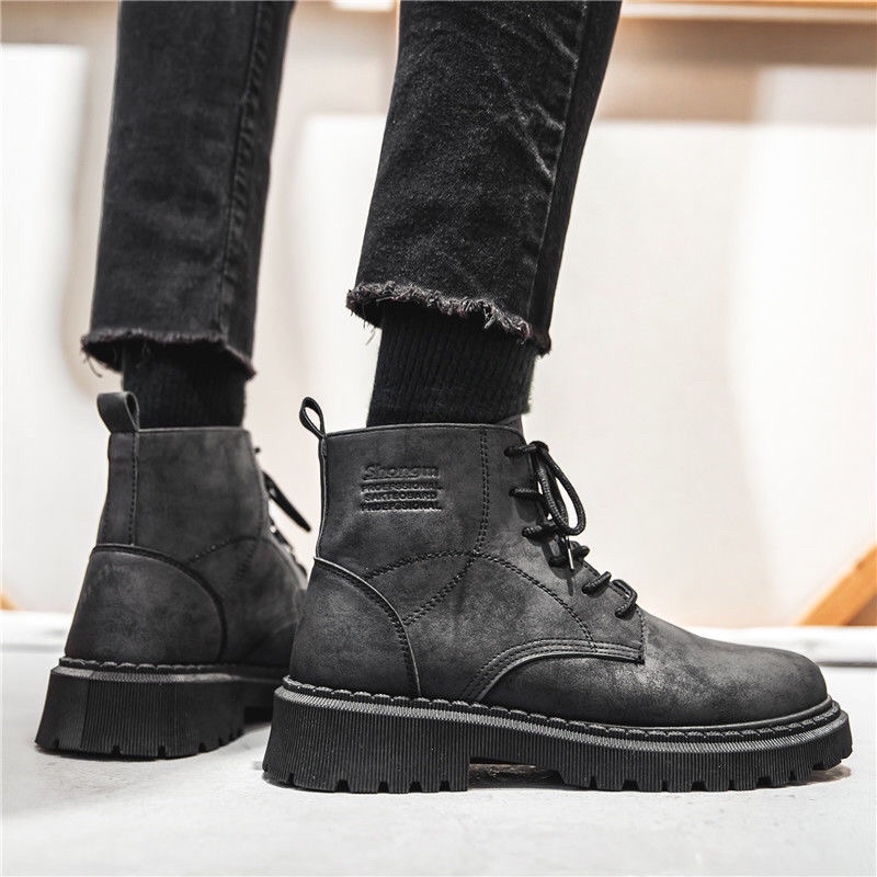 Boot Nam Cao Cổ Da Lộn