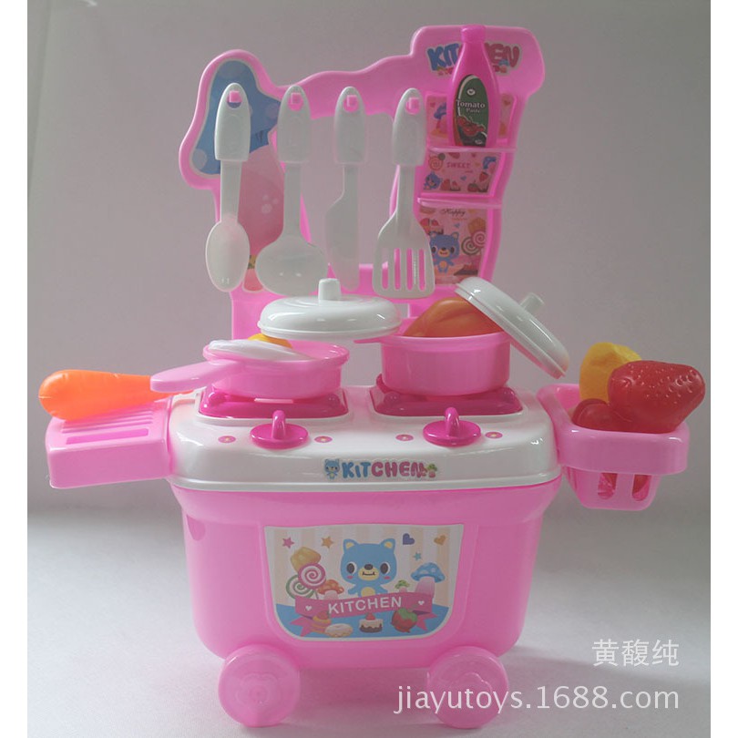 Đồ chơi nhà bếp nấu ăn kitchen happy cho bé trải nghiệm làm đầu bếp quà tặng cho bé trẻ em