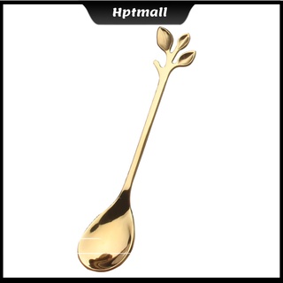 Unique Stainless Steel Leaf Shape Handle Coffee Spoon/Fork Kitchen Tableware