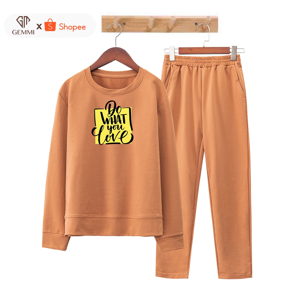 Set đồ bộ nữ mặc nhà thiết kế cao cấp in hình Gemmi Fashion DB12