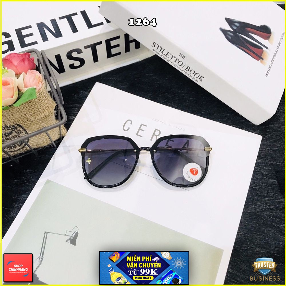 KÍNH MÁT NỮ THỜI TRANG GỌNG XI KIM LOẠI TRÒNG THUÔN ĐÍNH ONG CAO CẤP SH1264